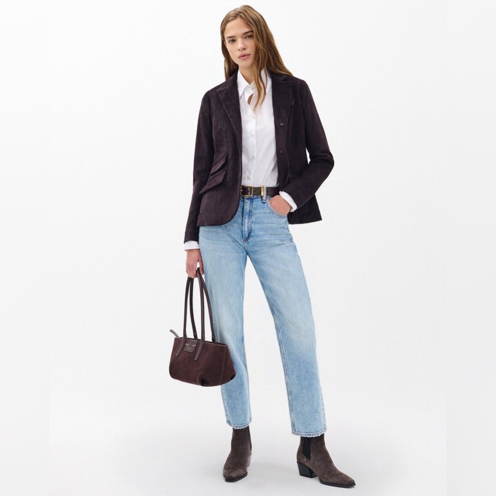 Rag & Bone Straight Jeans in Light Blue Rigid Denim - Picture 2 of 5